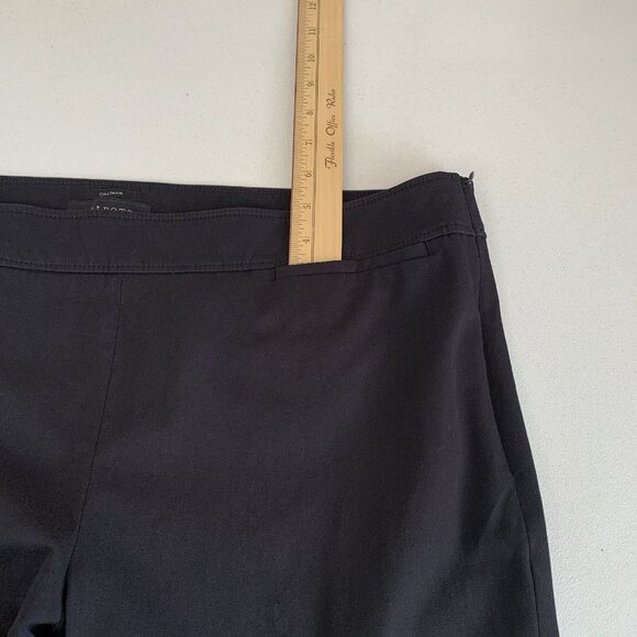 Talbots Chatham Ankle Pants Womans 16 Black Cotton Stretch Pockets Side Zip prep - Picture 8 of 10